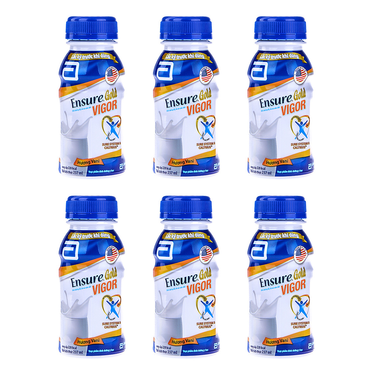 Combo 6 Chai Sữa Nước Abbott Ensure Gold Vigor 237ml